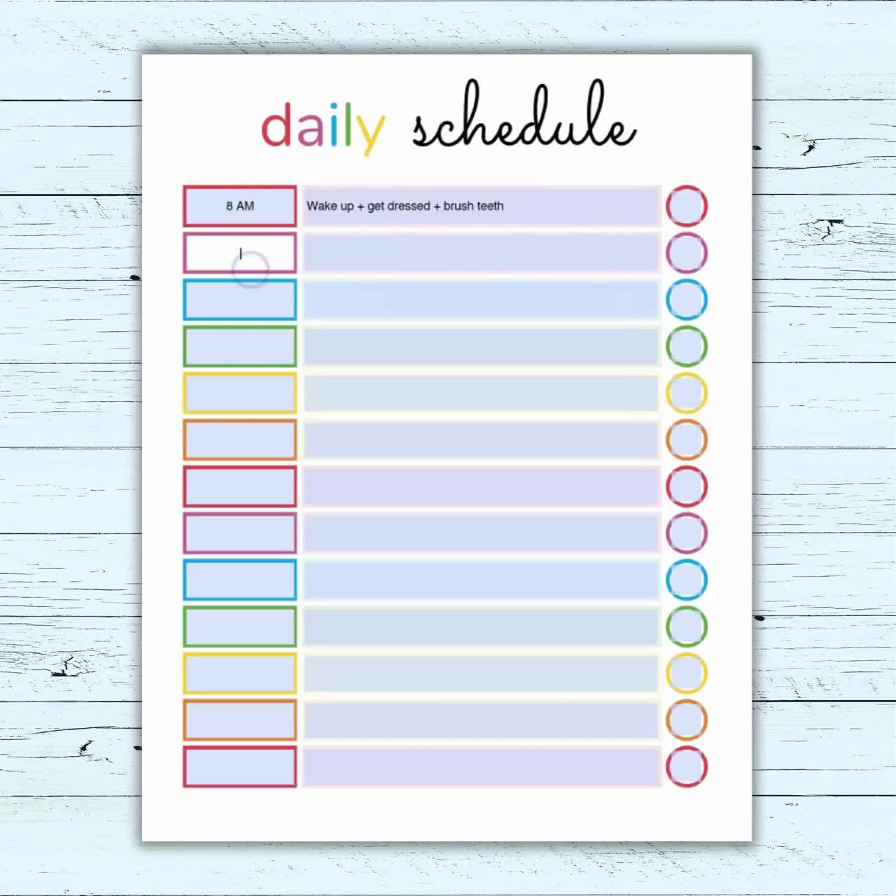 Kids’ Daily Routine Chart